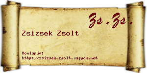 Zsizsek Zsolt névjegykártya