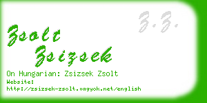 zsolt zsizsek business card